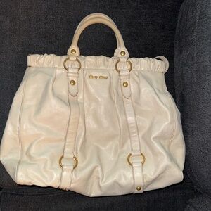 Miu Miu Vintage Josie Napa Leather Bag